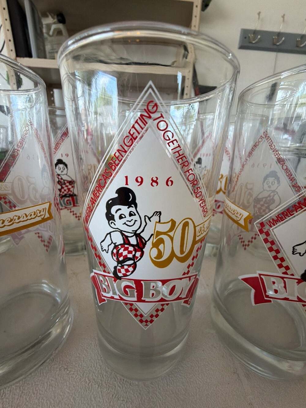 Vintage Big Boy 50th Anniversary 1936-1986 Promotional Collectible Glass